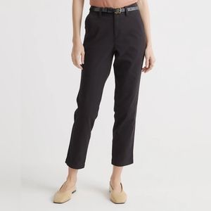 NEW Quince Stretch Cotton Twill Girlfriend Chino Pants Black Sz 27